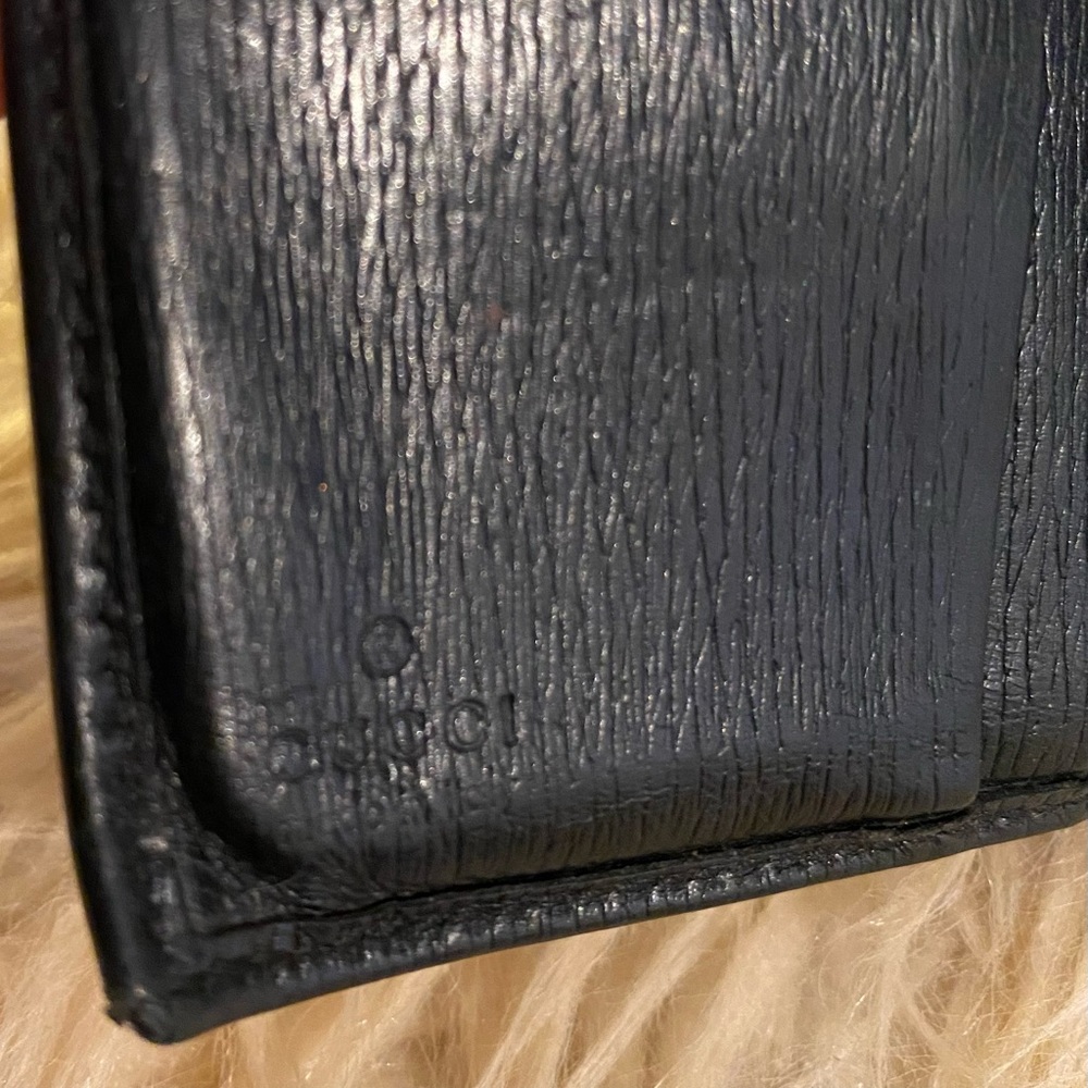 Gucci Black Leather Piston Lock Compact Wallet (pre-owned) - Picture 6 of 11